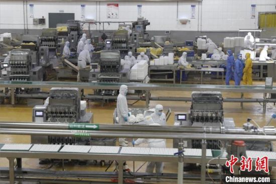 圖為三全食品湯圓生產線。 惠濟區(qū)委宣傳部供圖